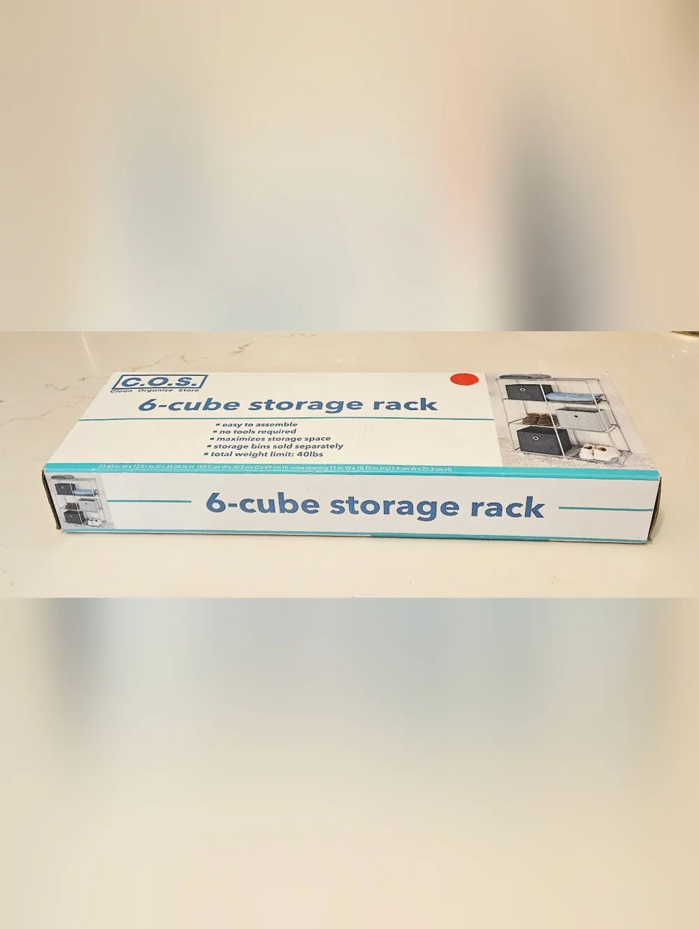 6-Cube Storage Rack New No Tools Needed